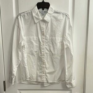 Old Navy The Boyfriend Shirt Bright White Button-Down Shirt